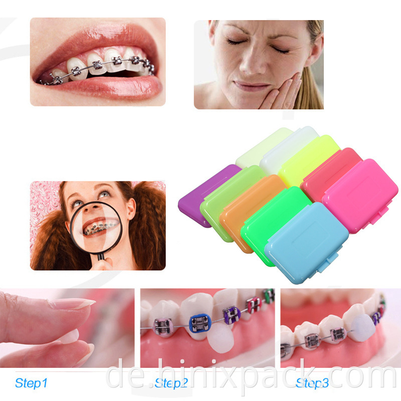 Pre-cut Dental Orthodontic protection bracket wax